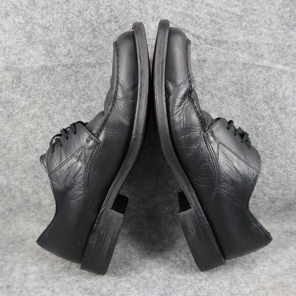 Banana Republic Shoes Mens 9.5 Derby Oxford Black Leather Moc Toe Dress Formal main image 4